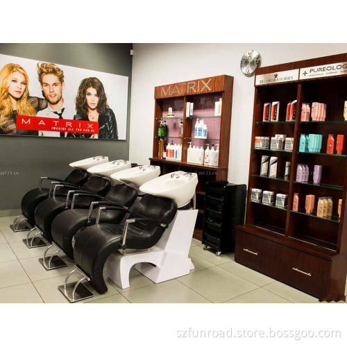 wooden hair salon store furniture wholesale dropship